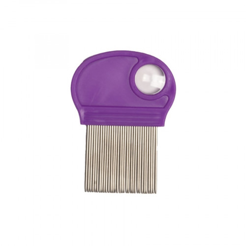 1754332384-Hair20Lice20Comb-500x500-1.jpg مشط القمل المعدني بعدسة مكبرة - الصورة 1